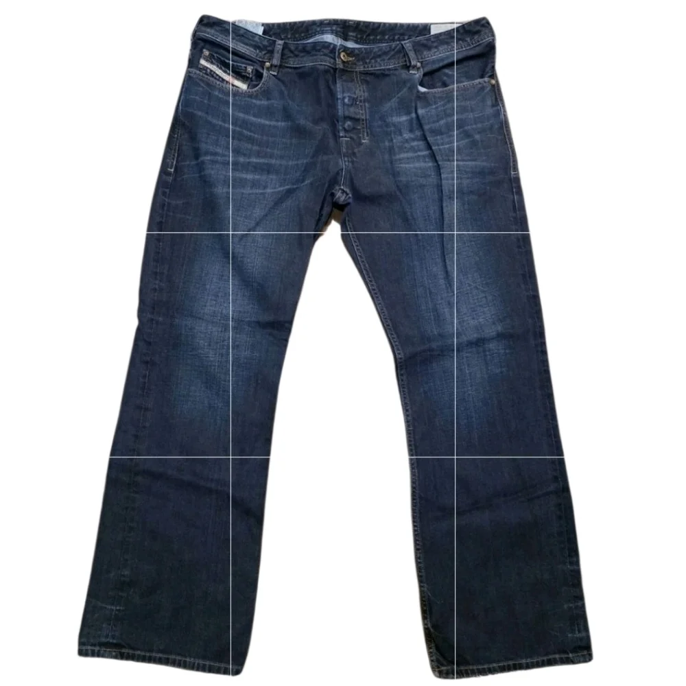 Diesel Mens Zatiny Regular Fit Bootcut Stretch Jeans Size 40 X 30 Dark Wash